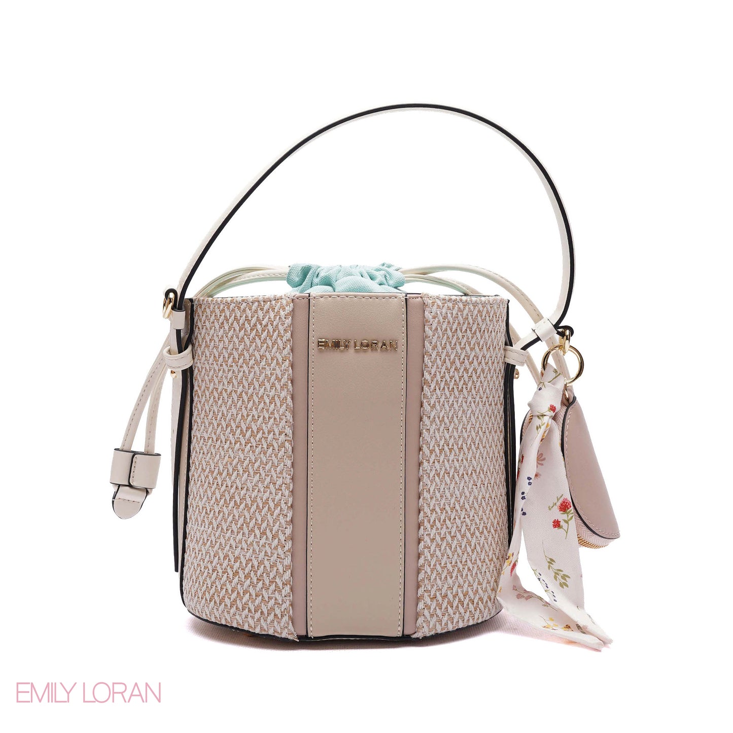 ELEGANT DRAWSTRING BUCKET BAG