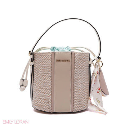 ELEGANT DRAWSTRING BUCKET BAG