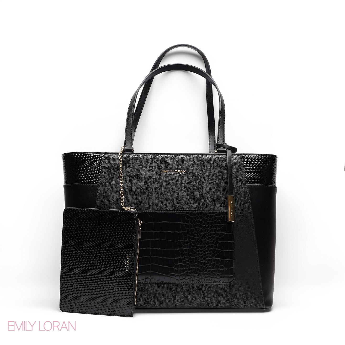 ELEGANT MULTI TEXTURED WITH POUCH BAG