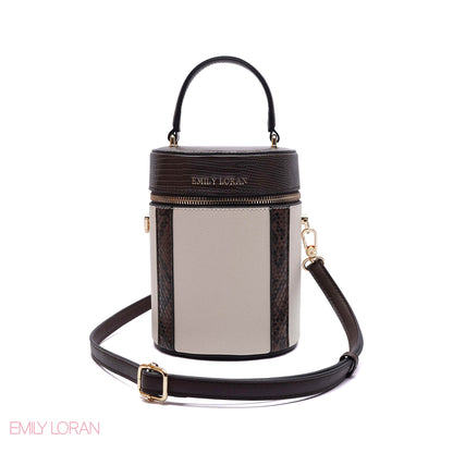 ELEGANT STRUCTURED CYLINDER VANITY BAG