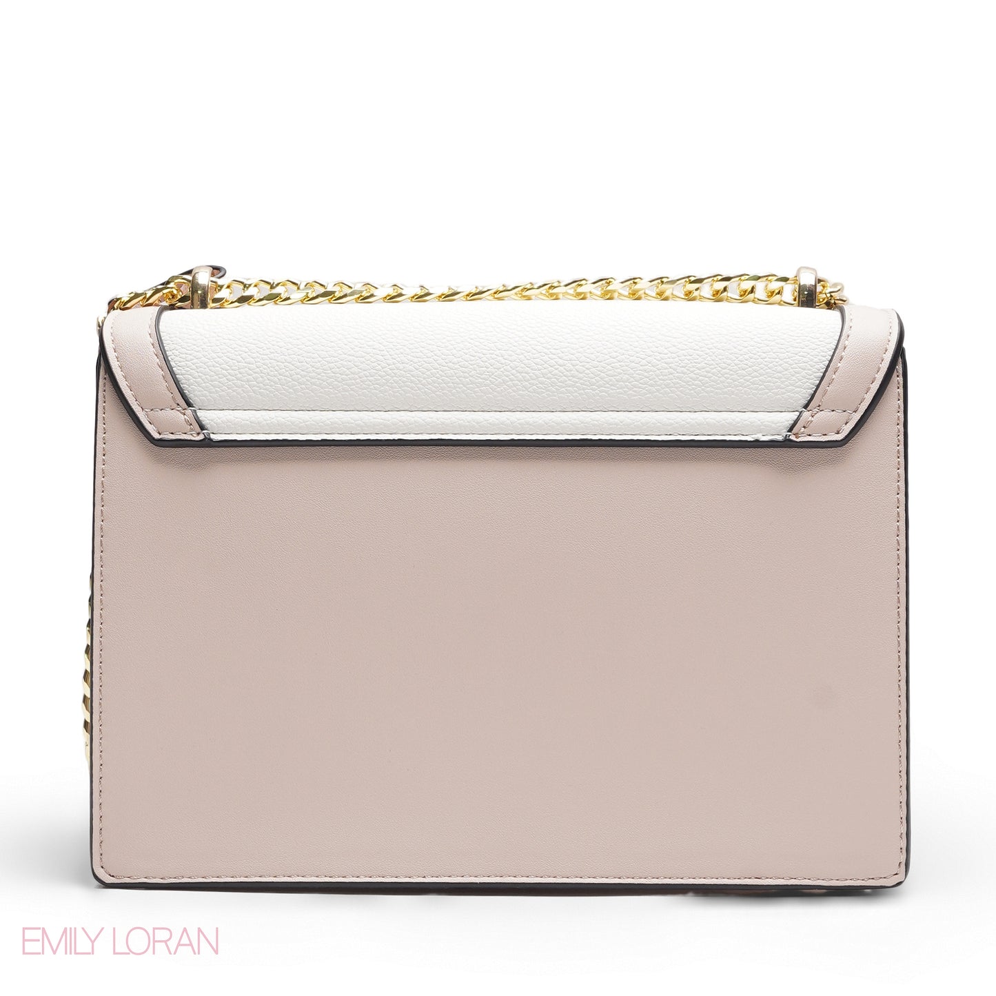 EMILY 3D FLORAL APPLIQUÉ CROSSBODY BAG - WHITE & BABY PINK