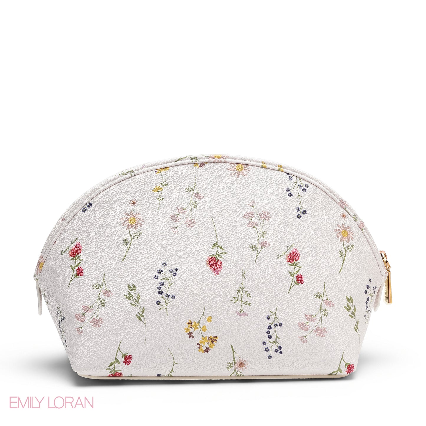 CHIC WOVEN MAKEUP BAG WITH EMBOSSED LOGO