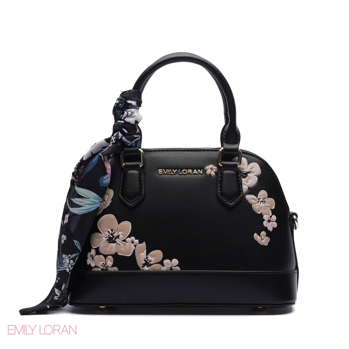 FLORAL DOME HANDBAG WITH SCARF