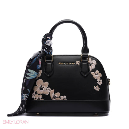FLORAL DOME HANDBAG WITH SCARF