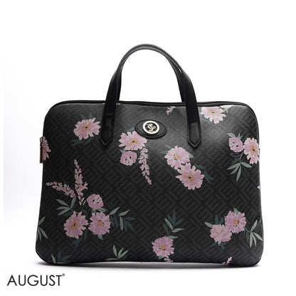 MONOGRAM LAPTOP BAG WITH LOGO WEBBING STRAP