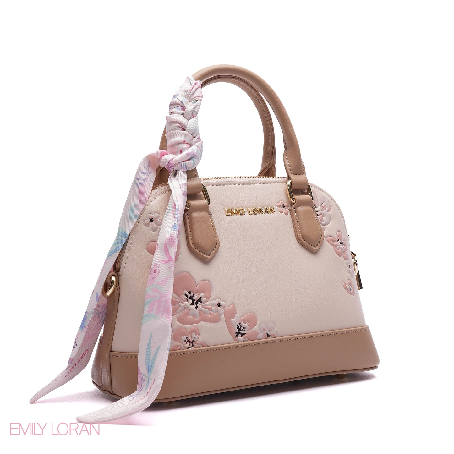FLORAL DOME HANDBAG WITH SCARF