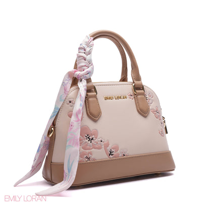 FLORAL DOME HANDBAG WITH SCARF