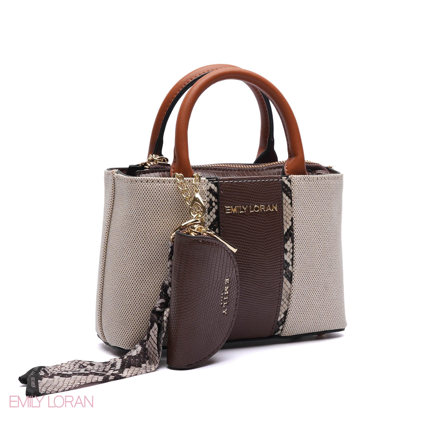 PANELLED HANDBAG WITH COIN POUCH