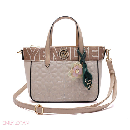 QUILTED FLORAL TOTE BAG