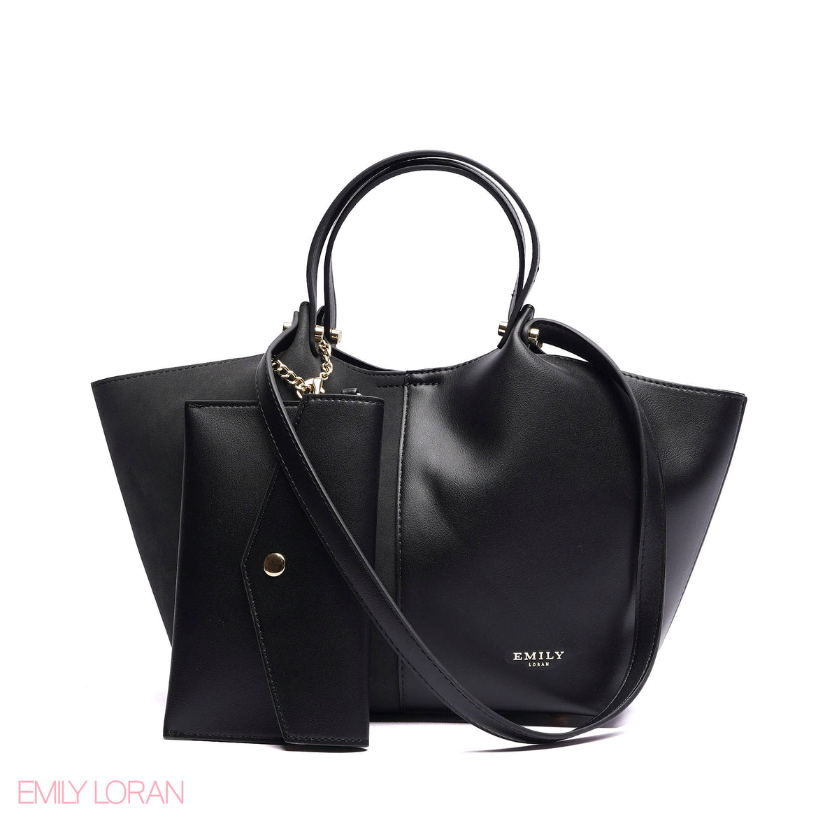 SHOULDER BAG PRACTICALITY LEATHER WITH SMALL WALLET AND CROSS BAG - LARGE