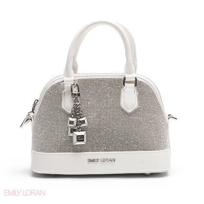 SILVER GLITTER DOME BAG