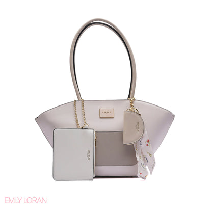 EXPANDABLE SHOULDER BAG WITH POUCH