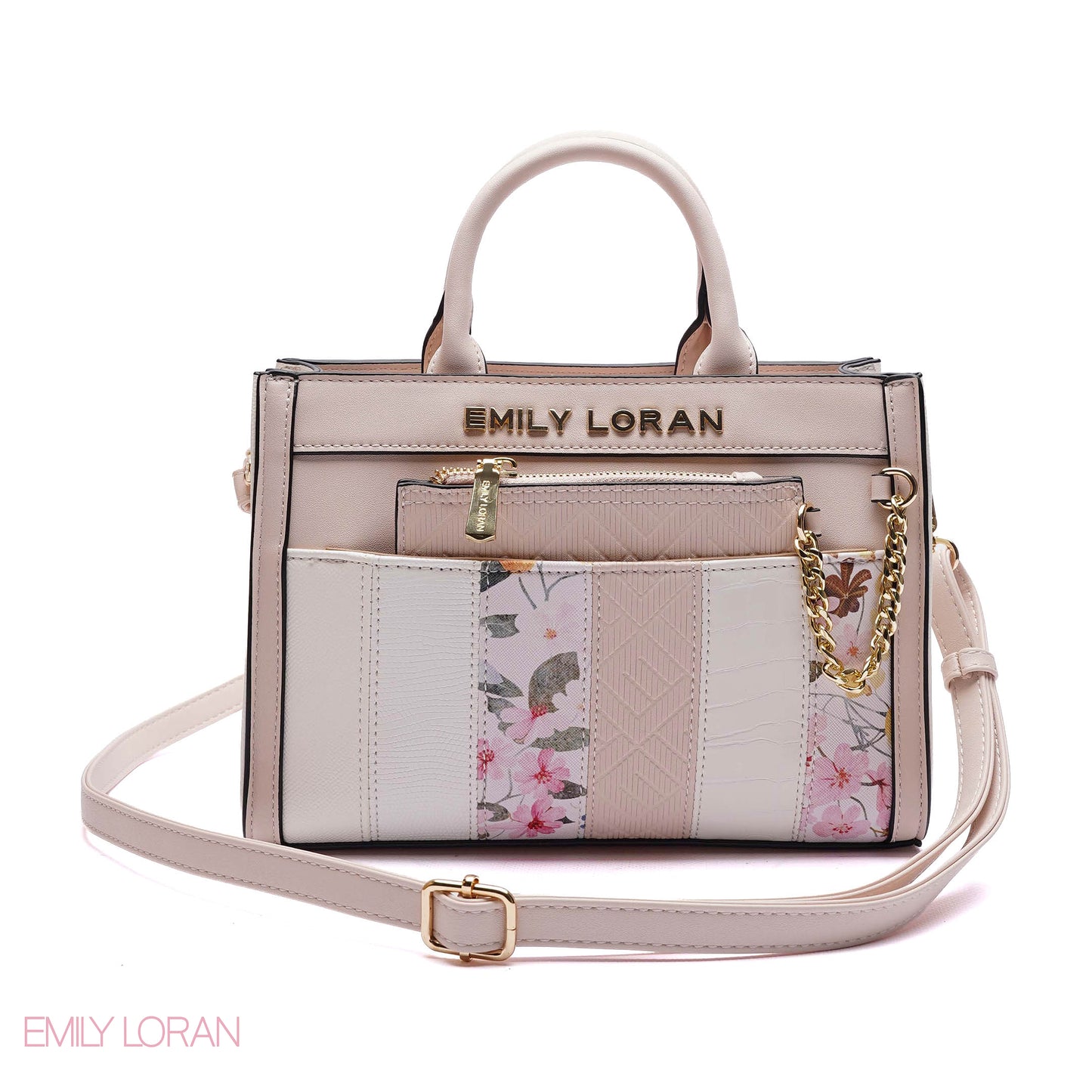 MULTI-TEXTURED PANELLED HANDBAG SET - SMALL