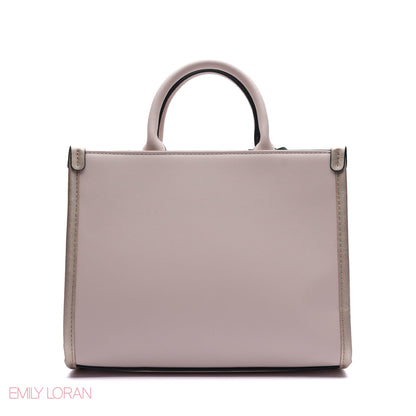 EMBOSSED LOGO TOTE BAG WITH TASSEL CHARM - SMALL