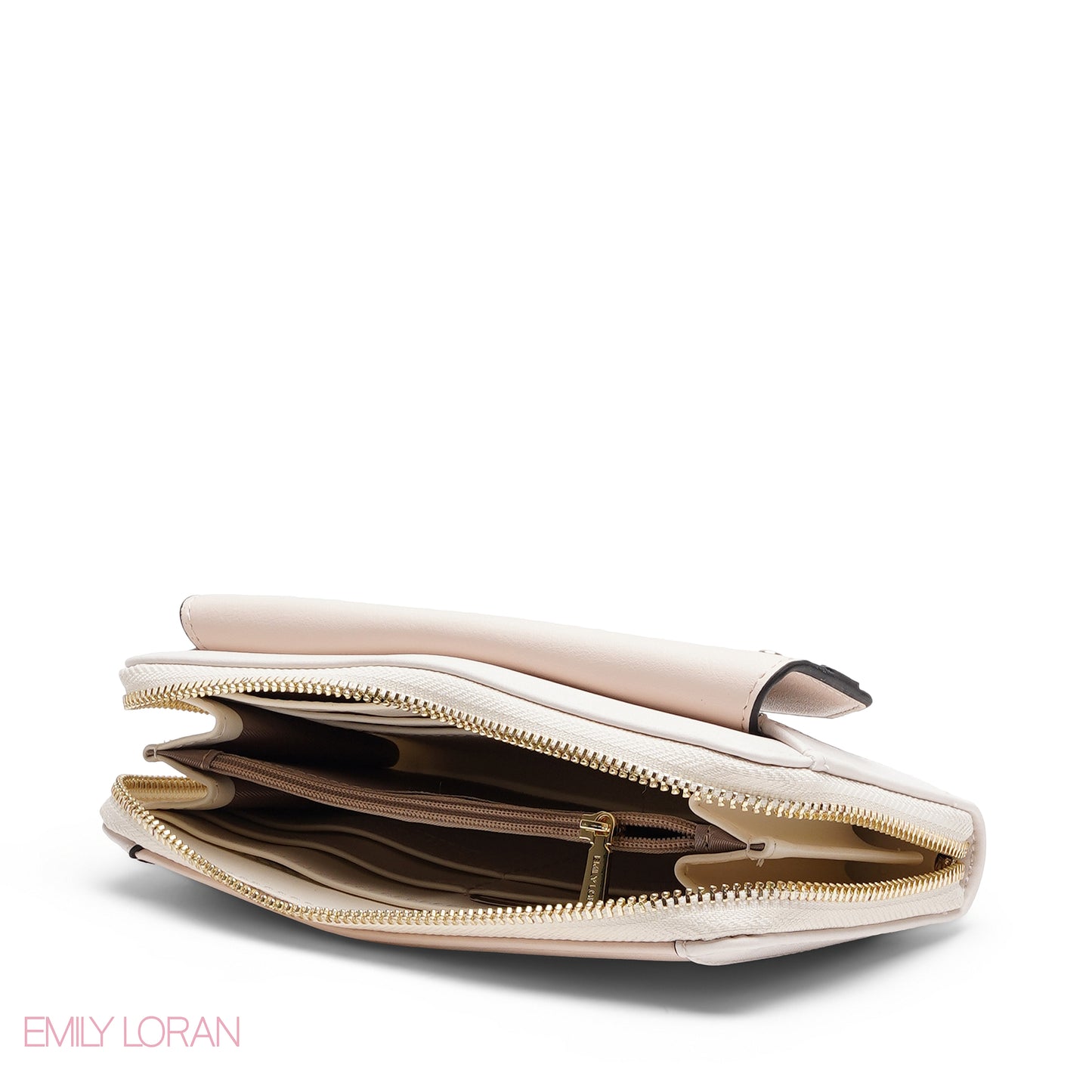FLORAL PRINT DOUBLE COMPARTMENT ZIP-AROUND WALLET