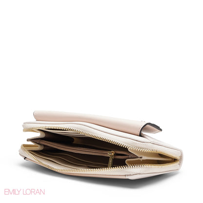 FLORAL PRINT DOUBLE COMPARTMENT ZIP-AROUND WALLET