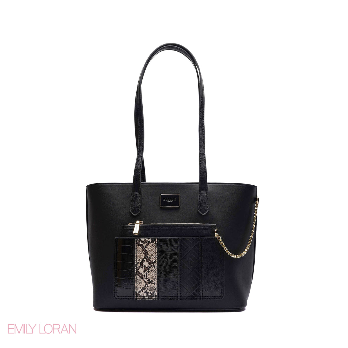 SHOULDER BAG PLANE LEATHER AND POUCH - MEDIUM