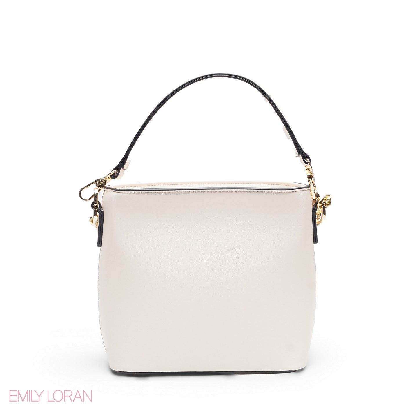 WHITE FLORAL TOTE WITH GOLD CHAIN & STRAP