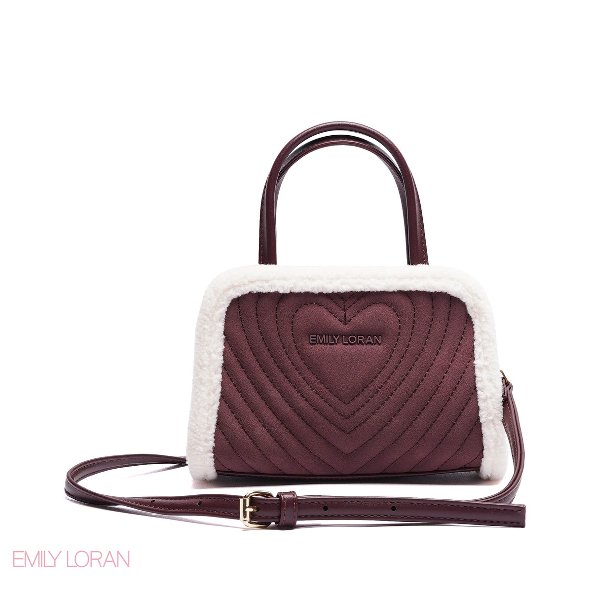 MINI-BAG FUR EDGES WITH FRONT HEART SIGHN - MINI