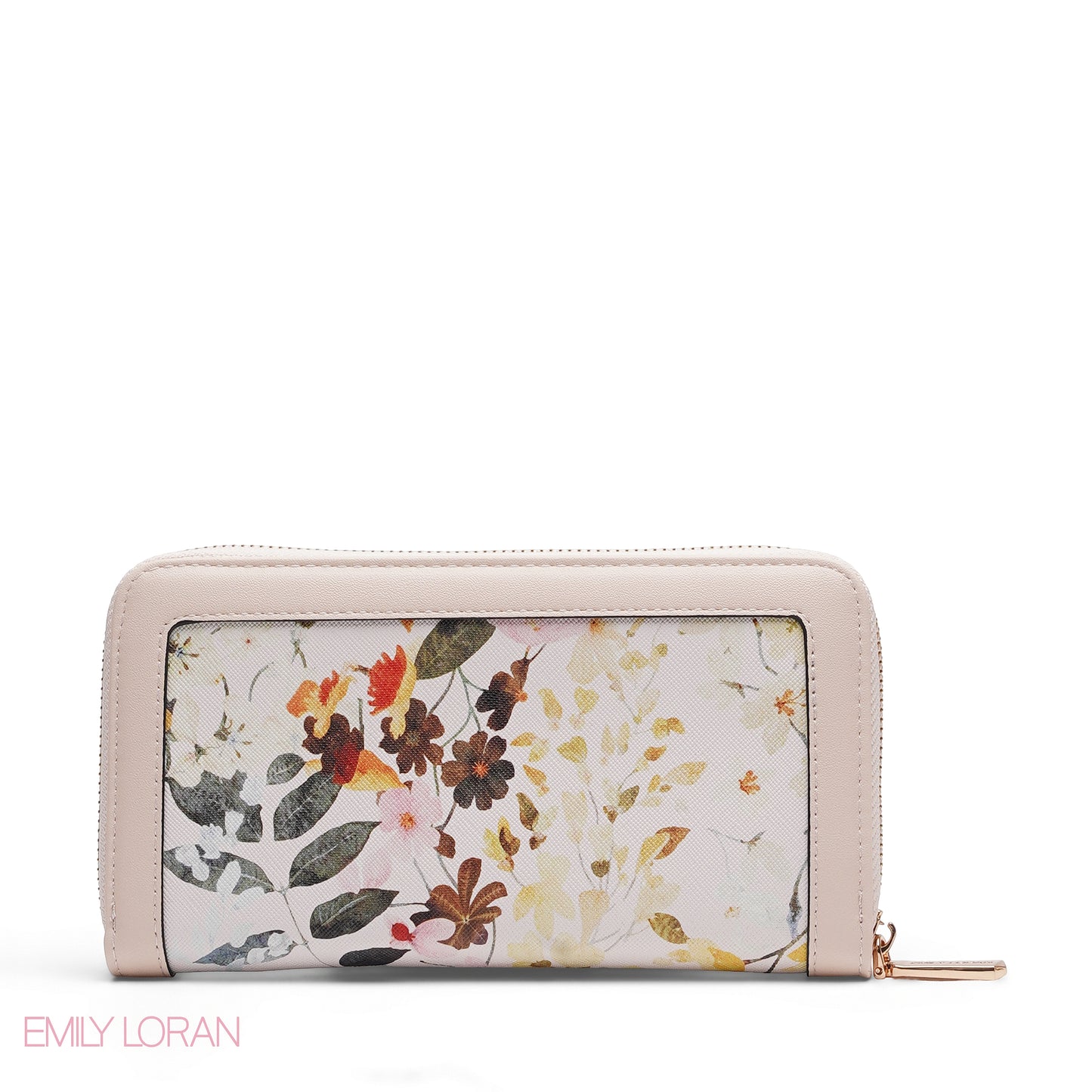 PINK FLORAL ZIP-AROUND WALLET