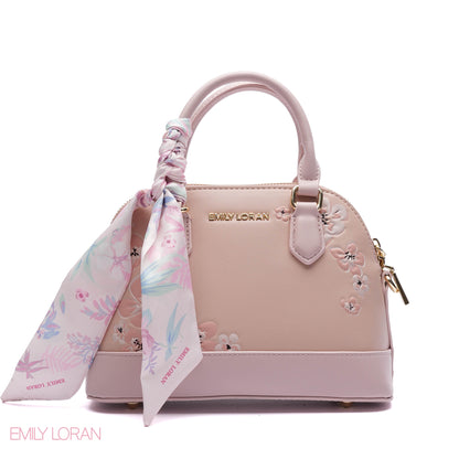 FLORAL DOME HANDBAG WITH SCARF