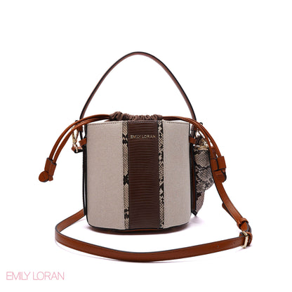 ELEGANT DRAWSTRING BUCKET BAG