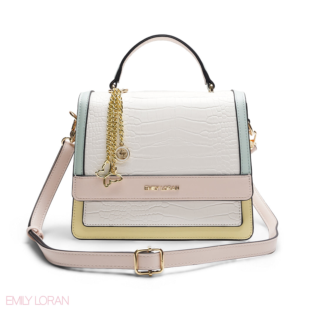 MULTI-COLOUR PASTEL SATCHEL BAG