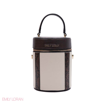ELEGANT STRUCTURED CYLINDER VANITY BAG