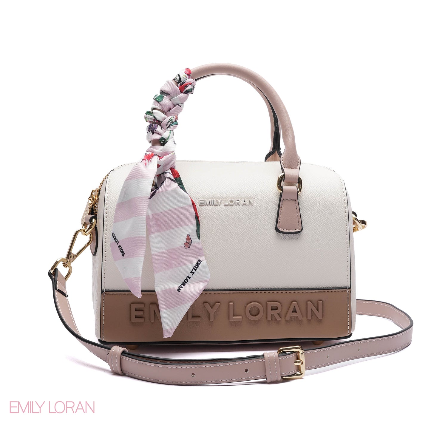 EMBOSSED LOGO SATCHEL BAG - SMALL
