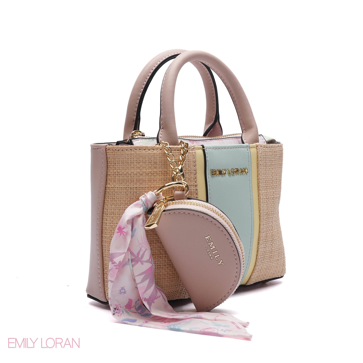 PANELLED HANDBAG WITH COIN POUCH