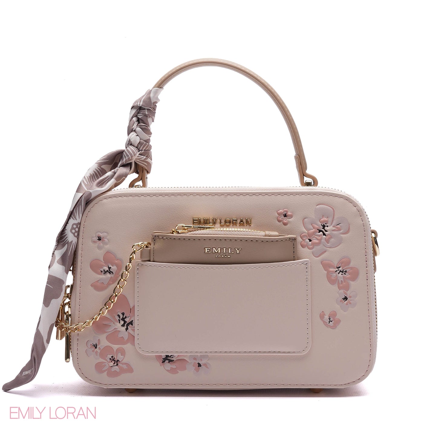 EMBROIDERED TOP-HANDLE BAG SET