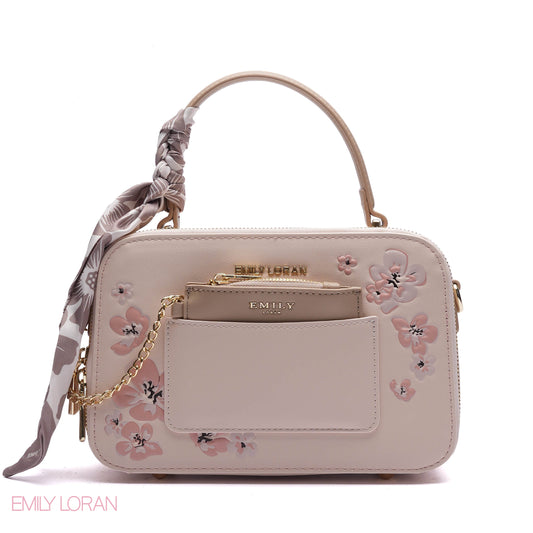 EMBROIDERED TOP-HANDLE BAG SET