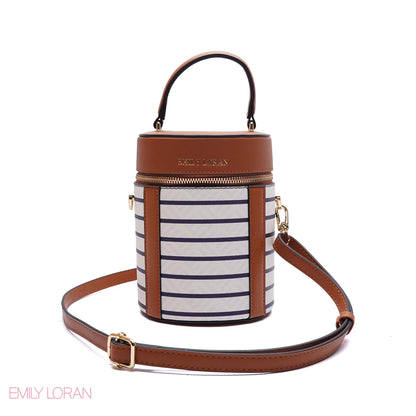 ELEGANT STRUCTURED CYLINDER VANITY BAG