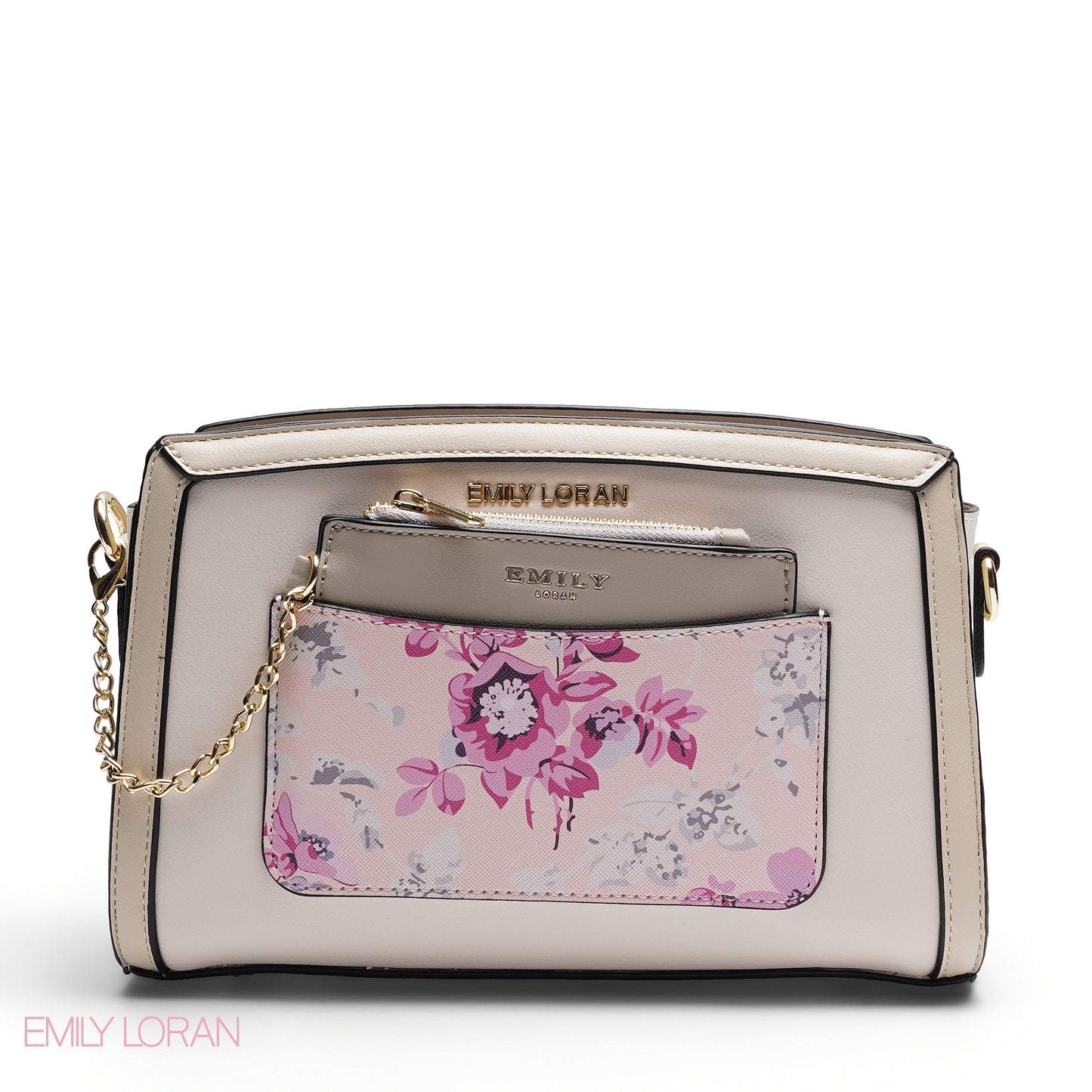 CHIC TRI-TONE CROSSBODY WITH POUCH BAG