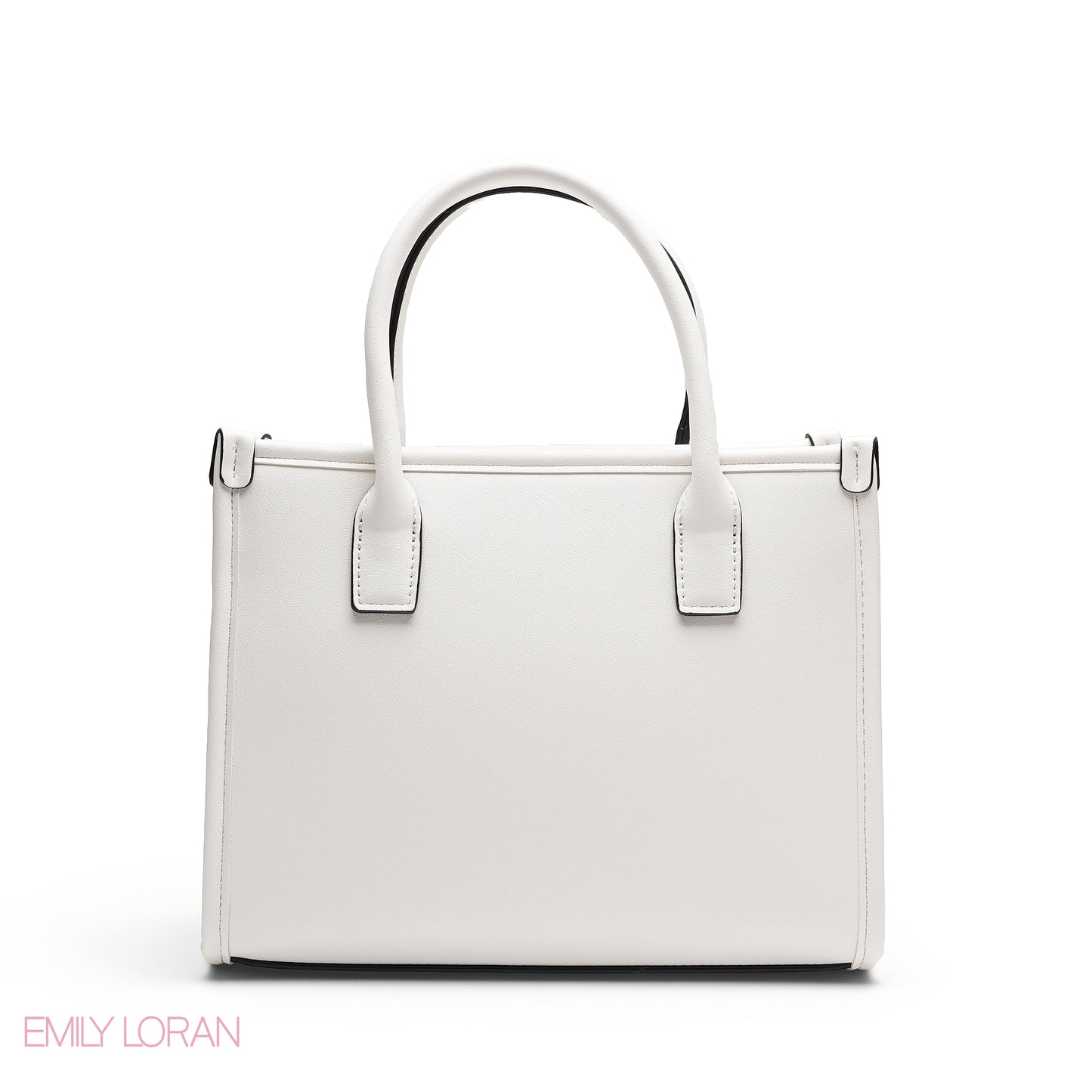 EMBOSSED METALLIC FLORAL TOP HANDLE TOTE BAG - SMALL