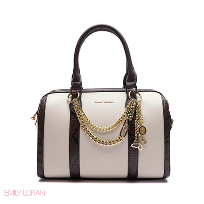 HANDBAG SNAKE PRINT WITH GOLD CHAIN - MEDIUM