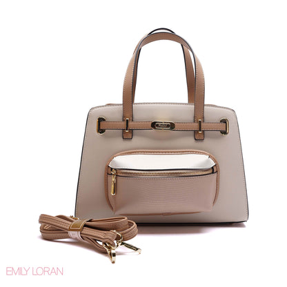 HANDBAG WITH ADJUSTABLE POUCH - MEDIUM