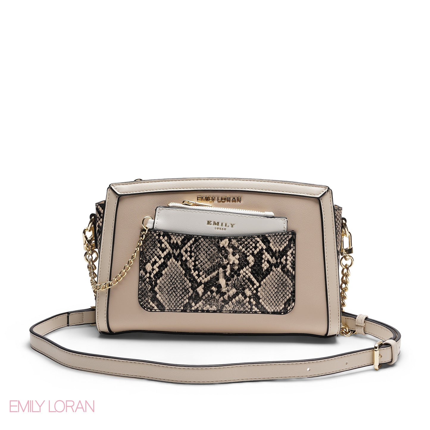 CHIC TRI-TONE CROSSBODY WITH POUCH BAG