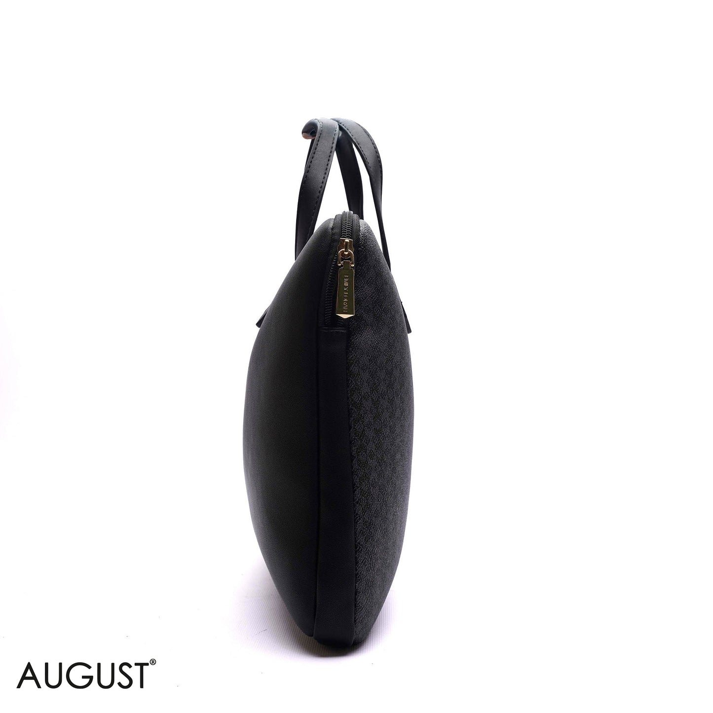 MONOGRAM LAPTOP BAG WITH LOGO WEBBING STRAP