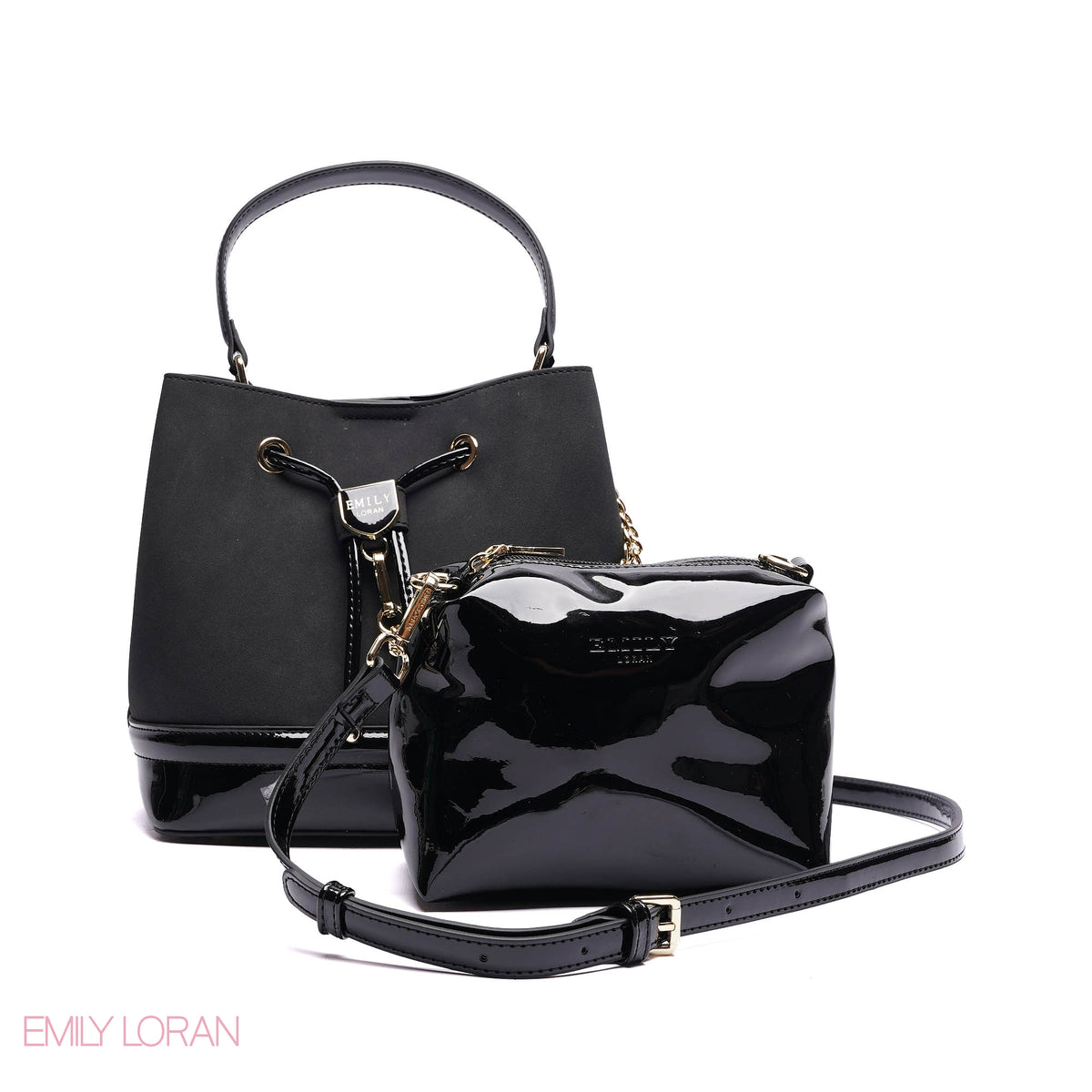 HANDBAG WITH SIMPLE LOCK DESIGNING WITH GOLD CHAIN - SMALL