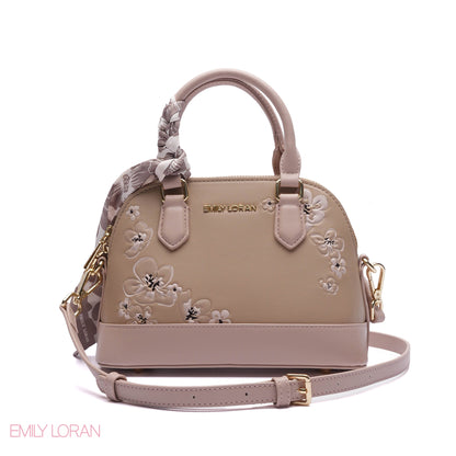 FLORAL DOME HANDBAG WITH SCARF