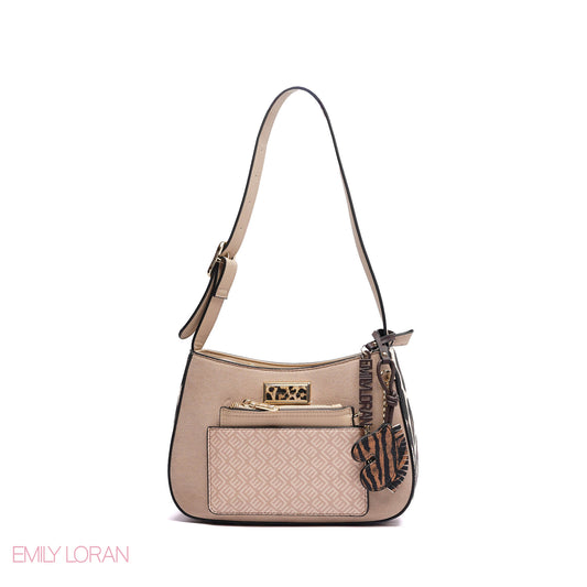 ELEGANT SHOULDER BAG WITH POUCH AND CHAIN
