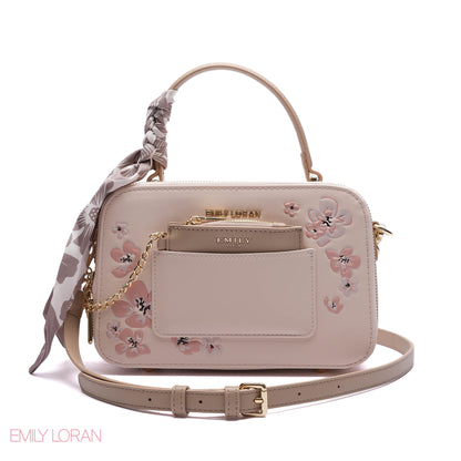 EMBROIDERED TOP-HANDLE BAG SET