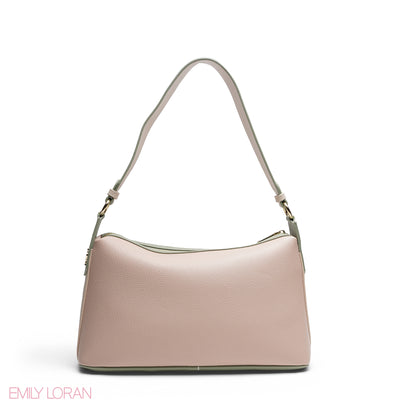 CHIC CURVED SHOULDER BAG WITH BRANDED STRAP BAG