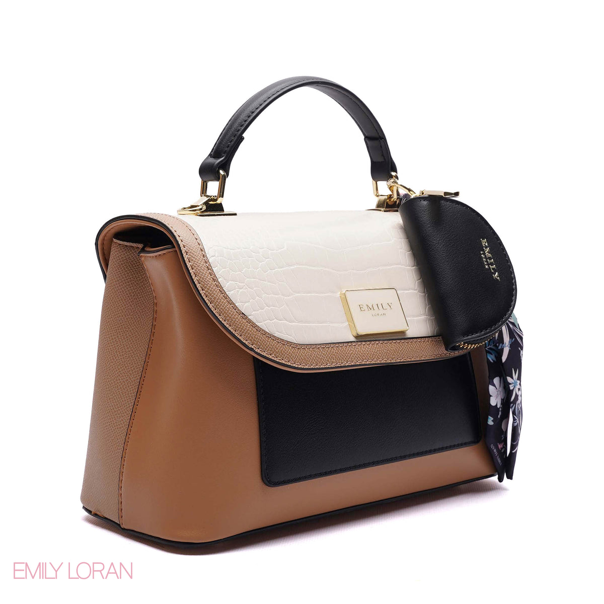 FLIPPING HANDBAG WITH SMALL POUCH - MEDIUM