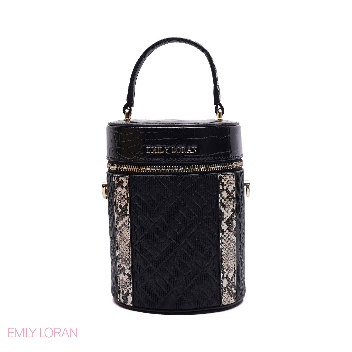 ELEGANT STRUCTURED CYLINDER VANITY BAG