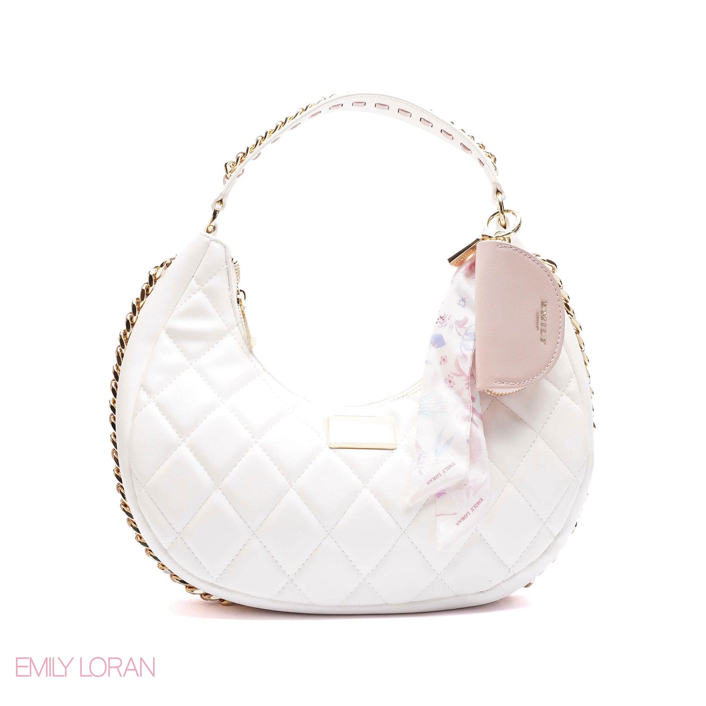 QUILLED HOBO SHOULDER BAG