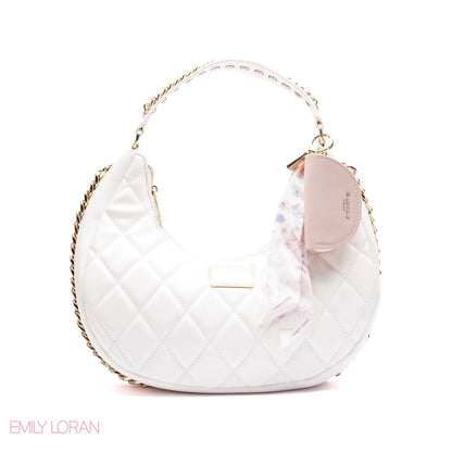 QUILLED HOBO SHOULDER BAG