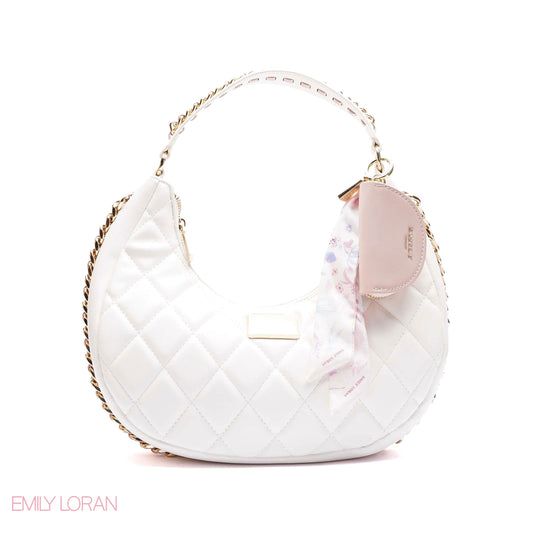 QUILLED HOBO SHOULDER BAG