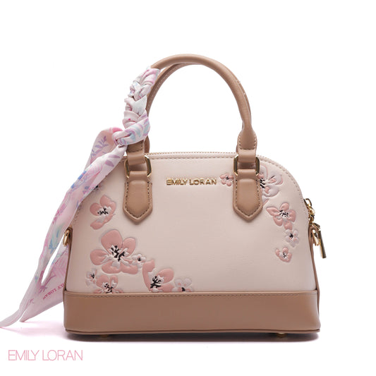 FLORAL DOME HANDBAG WITH SCARF